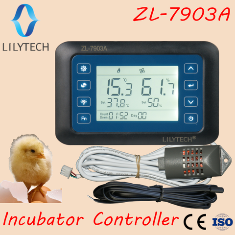 ZL-7903A, Lilytech nueva versión, 100-240Vac, controlador automático súper multifuncional de incubadora de temperatura y humedad, XM-18 ► Foto 1/6