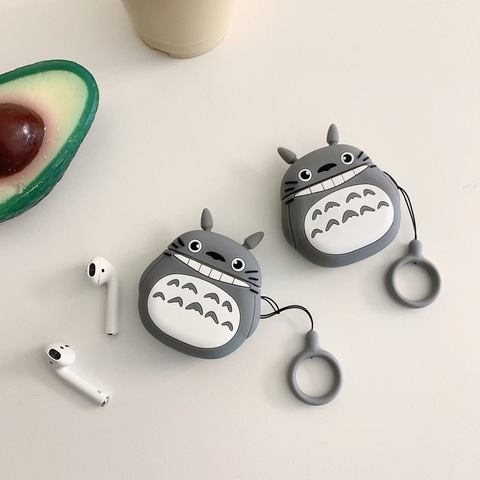 Dibujo de Totoro BONITO CASO DE auricular para funda de Airpods auriculares inalámbricos con Bluetooth para los Airpods Pro de protección de carga ► Foto 1/6