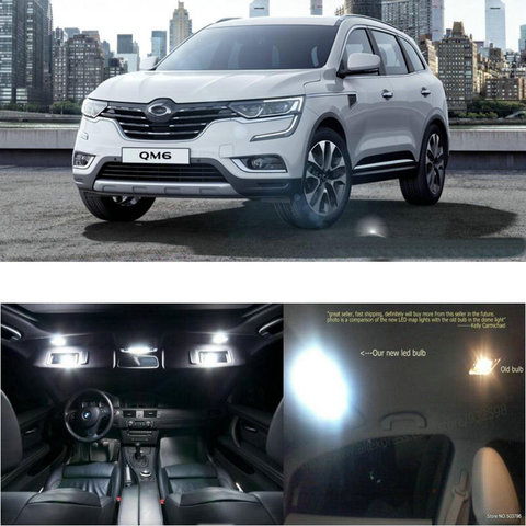 Luces interiores de coche LED para Renault QM6, lámpara de lectura de pie para puerta, cúpula, mapa, sin error, 5 uds. ► Foto 1/5