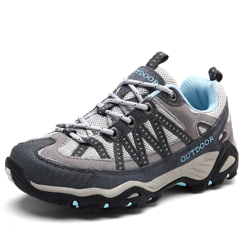 Zapatos de senderismo antideslizantes para hombres y mujeres, zapatos de Trekking tácticos transpirables, zapatillas de deporte Unisex para exteriores, zapatos para caminar de talla grande ► Foto 1/6