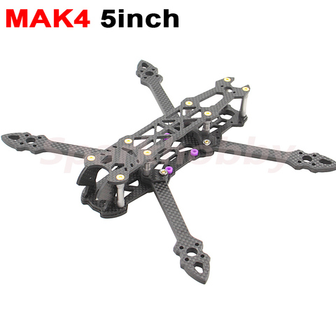 1 juego nuevo MAK4 5 pulgadas FPV Marco de fibra de carbono 225mm de distancia entre ejes 5mm brazo FPV libre de largo alcance marco para RC quadcopter avión teledirigido de carreras ► Foto 1/6