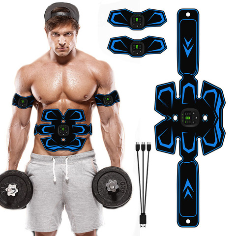 Eléctrico estimulador muscular Abdominal EMS entrenador cinturón recargable cuerpo delgado cuerpo entrenamiento muscular estimulador de equipos de Fitness ► Foto 1/6