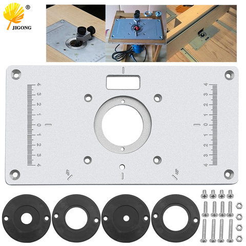 Fresadora multifuncional de aluminio para carpintería, máquina de grabado de modelos de enrutador de madera, recortador de modelos de máquina de grabado, placa de inserción de mesa en aluminio ► Foto 1/6