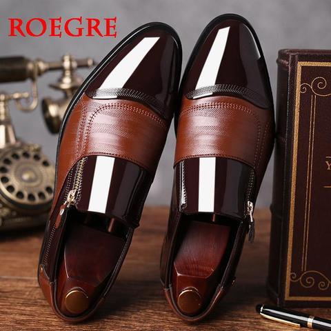 Zapatos de vestir de negocios clásicos para hombre, calzado de boda Formal elegante a la moda, zapatos Oxford de oficina antideslizantes para hombre, zapatos puntiagudos ► Foto 1/6