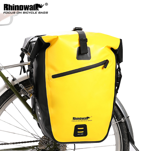 Bolsa de bicicleta resistente al agua rinowalk 27L, bolsa de viaje para ciclismo, cesta trasera para bicicleta, asiento trasero, bolsas para maletero, bolsas y pinzas para bicicleta ► Foto 1/6