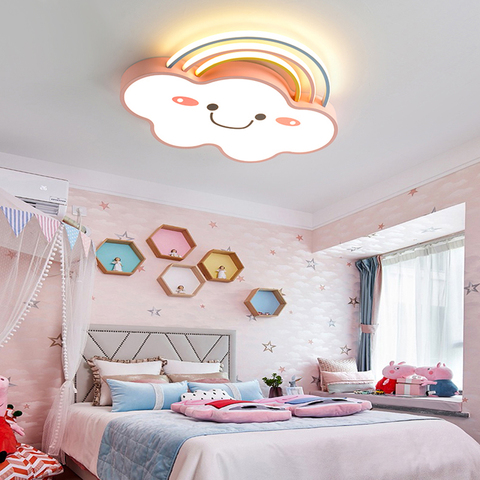 Lámpara led nórdica de decoración para habitación de niños, luces de techo regulable para decoración del hogar, guardería ► Foto 1/6