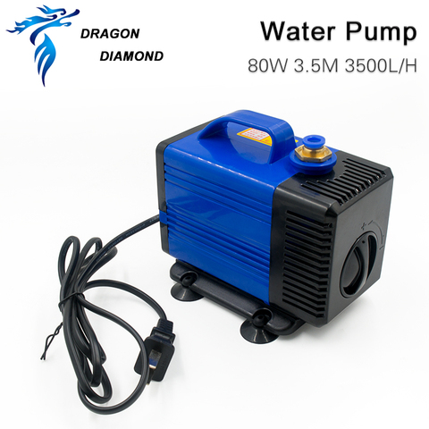 Bomba de agua sumergible, 80W, 3,5 M, 3500L/H, IPX8, 220V, para máquina de corte con grabadora láser CO2 ► Foto 1/6