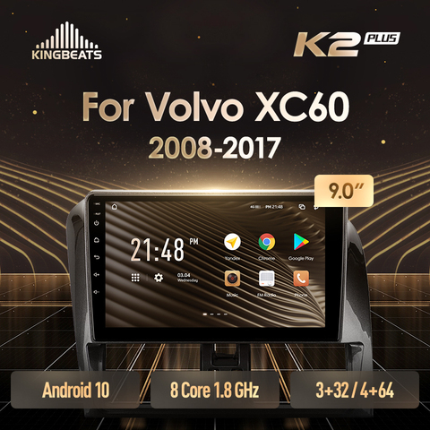 KingBeats Android Octa-Core unidad HU 4G en el tablero del coche Radio Multimedia reproductor de Video GPS de navegación para Volvo XC60 que 1 2008 - 2017 SIN dvd 2 din doble Din Android estéreo de coche 2din ► Foto 1/6