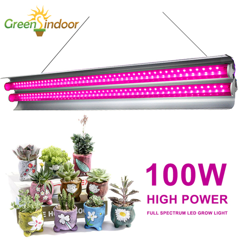 Lámpara LED de espectro completo para crecimiento de plantas, luz para cultivo interior de 100W, Fito, semillas, bombilla de luz para crecimiento de flores ► Foto 1/6