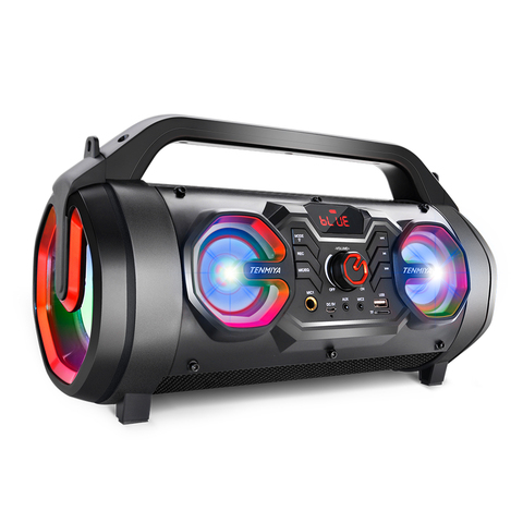 TOPROAD 30W altavoz con Bluetooth grande portátil inalámbrico estéreo bajo Subwoofer altavoces soporte Control remoto FM Radio AUX RGB Luz ► Foto 1/6