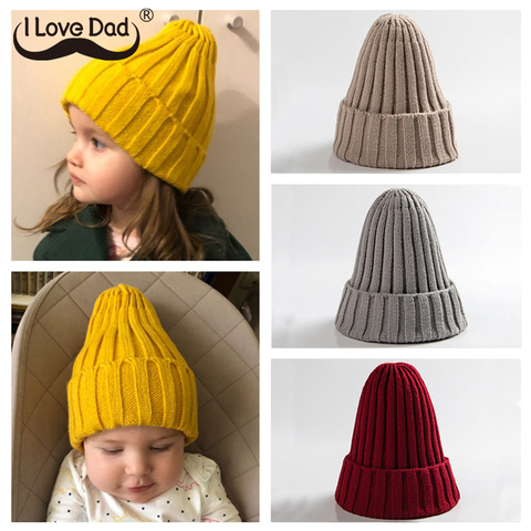 Gorro de punto para niños, gorro para bebes recién nacidos, cálido, otoño, invierno, gorro para niños, gorro de niño ► Foto 1/6