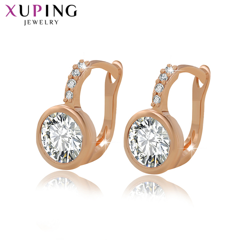 Xuping-pendientes de aro de la moda para mujer, joyería exquisita con cobre ambiental, regalo de Acción de Gracias 20126 ► Foto 1/6