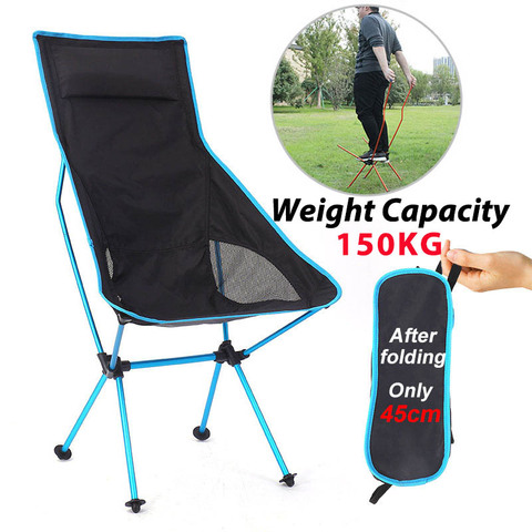 Silla de exteriores para acampar, asiento plegable portátil de tela Oxford, ultraligero, para Festival de pesca, Picnic, barbacoa y playa ► Foto 1/6