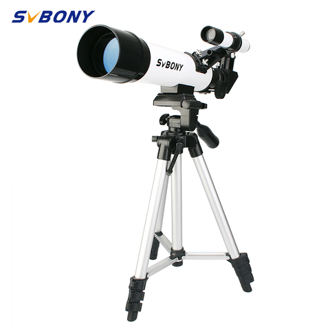 Telescopio astronómico Monocular SVBONY SV25 60/420mm + trípode + localizador óptico para reloj viajes Luna pájaro para niños y estudiantes ► Foto 1/5