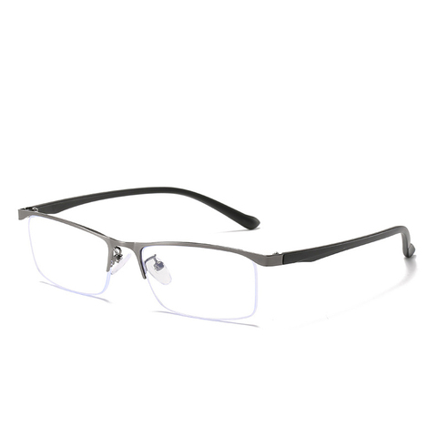 Gafas de Metal para miopía para hombre y mujer, lentes de medio marco con acabado de negocios, montura de Metal Retro Anti luz azul, dioptrías para miopía, 0 a 1,0 ~ 6,0 ► Foto 1/6