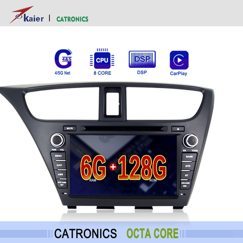 8 Core 1280X720 HD pantalla DSP estéreo de coche para cívica Hatchback DVD sistema Multimedia Radio soporte de navegación GPS 4G/5G internet ► Foto 1/6