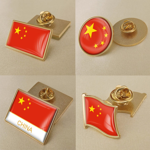 Broche con forma de bandera China, insignias, alfileres de solapa ► Foto 1/6