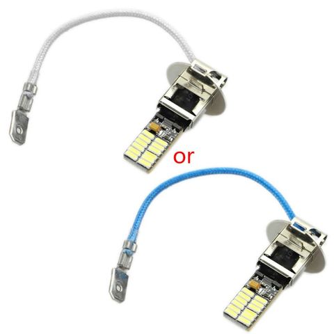 Bombillas LED blancas de Xenón HID para luces antiniebla o de conducción, 24-SMD-4014 H3 6500K ► Foto 1/5