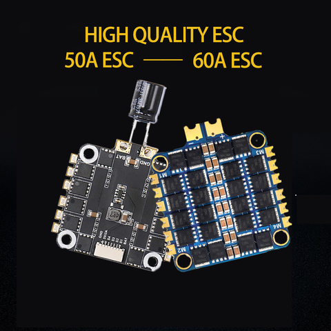 TCMMRC FPV ESC para Dron de carreras a control remoto, pieza de repuesto 4 en 1 60A 50a ESC BLHeli_S 3-6S Dshot1200, accesorios para cuadricóptero ► Foto 1/6