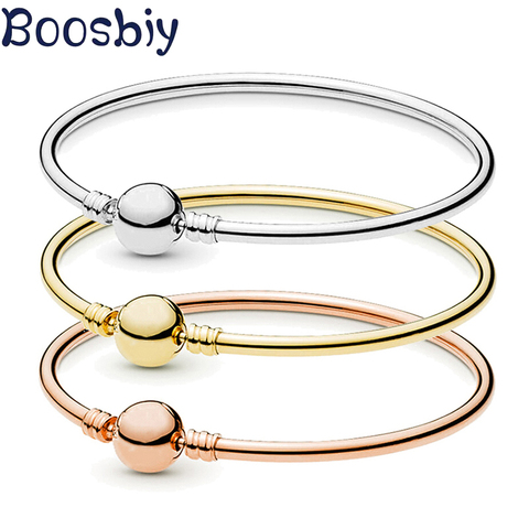 Boosbiy gran oferta hecho a mano Chapado en plata Pulsera de encanto encaja DIY Cadena de serpiente brazaletes y brazaletes de la marca para las mujeres de regalo de la joyería ► Foto 1/4