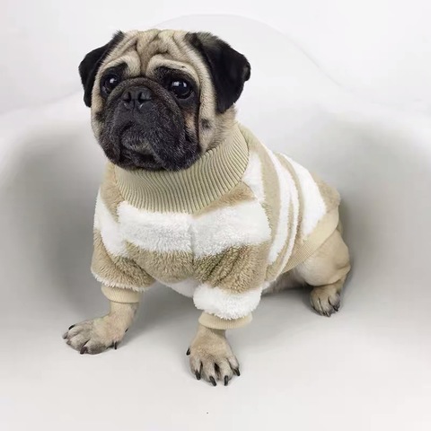 Chaqueta de lana para Bulldog Francés, abrigo cálido para invierno, ropa para perros pequeños y medianos, Corgi, Chihuahua, Pug, suéter, KLC11 ► Foto 1/6