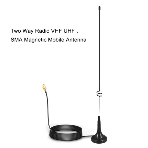 UT-108UV dos Radio VHF UHF SMA móvil magnético larga antena para BAOFENG de Radio CB Walkie Talkie UV-5R UV-B5 UV-B6 GT-3 ► Foto 1/6