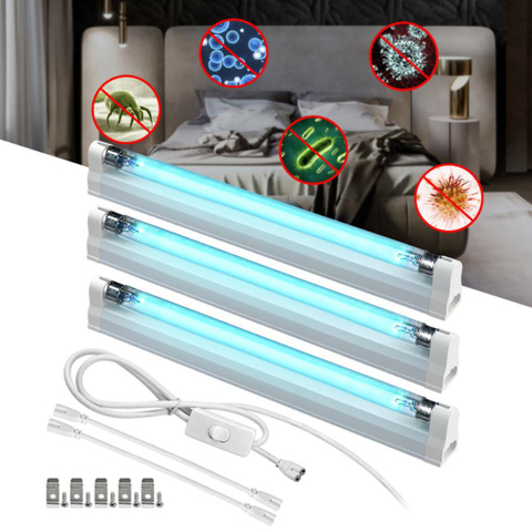 Lámpara de cuarzo UV T5 CFL para esterilización, tubo de desinfección, Bombilla ultravioleta UVC con ozono, 6W, 8W, 220V, 110V, esterilizador para habitación ► Foto 1/6