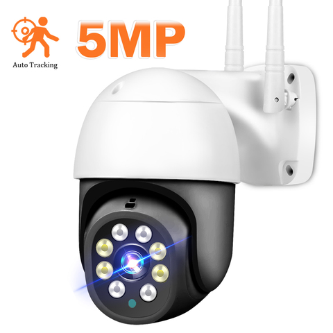 5MP PTZ Wifi IP Cámara 1080P al aire libre 4X Zoom Digital seguridad CCTV Cámara AI detección humana seguimiento automático P2P cámara inalámbrica ► Foto 1/6