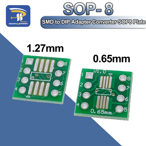 100 Uds por favor, compruebe cuidadosamente antes de hacer el sizConverter SOP8 SSOP8 TSSOP8 adaptador para adaptadores de placa de 0,65mm 1,27mm ► Foto 1/6