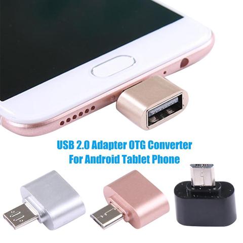 BL 2 uds Micro USB a USB 2,0 de alta velocidad adaptador conversor OTG para la tableta móvil Android Teléfono blanco y negro ► Foto 1/6