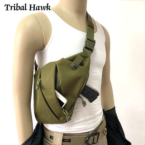 Bolso táctico militar oculto para hombre, mochila cruzada, antirrobo, para caza ► Foto 1/6