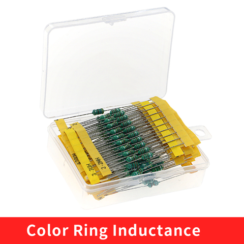 Kit de Inductor clasificado de 20 valores 0410 1uH-4.7MH 0,5 W inductancia anillo de Color 1uh 2.2UH 4.7UH 6.8UH 220UH 47UH 1MH inductores Set ► Foto 1/5