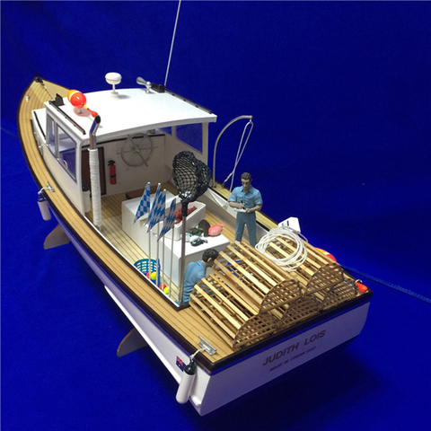 Barco de gambas de alta simulación para niños, kit de barco de camarón artesanal a escala 1:18, con control remoto eléctrico, regalo de cumpleaños para niños ► Foto 1/6