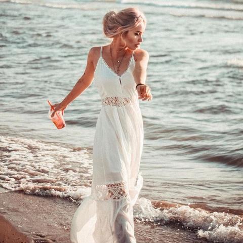 2022 nueva cubierta-ups verano Mujer ropa de playa vestido túnica de algodón blanco Bikini baño Sarong Wrap falda cubierta de traje de baño A Ashgaily ► Foto 1/6