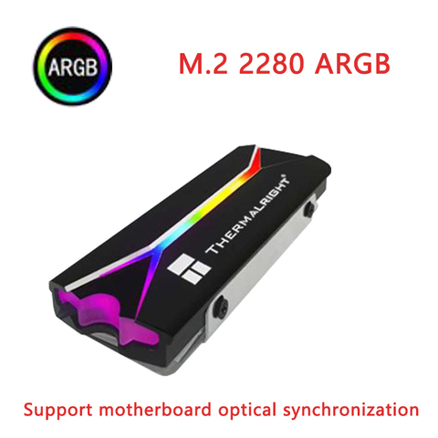 Thermalright apoyo M2.2280 A-RGB disipador térmico para SSD calor PC portátil de refrigeración refrigerador disipador de calor de aluminio almohadillas térmicas para M.2 2280 ARGB ► Foto 1/5