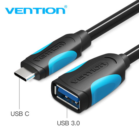 Vention USB 3,1 tipo C macho A USB 3,0 A hembra Adaptador convertidor OTG función para Macbook para Google Chromebook ¡! ► Foto 1/6