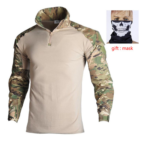 Camisa de combate táctico uniforme militar Ejército de los EEUU ropa Tatico Airsoft camuflaje Multicam caza pesca ropa hombres ► Foto 1/6