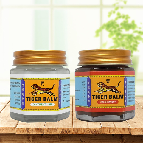 Tiger balm-Bálsamo rojo y blanco para aliviar el dolor muscular, yeso dolor, relajación de articulaciones, pomada para masaje médico, 30g ► Foto 1/6