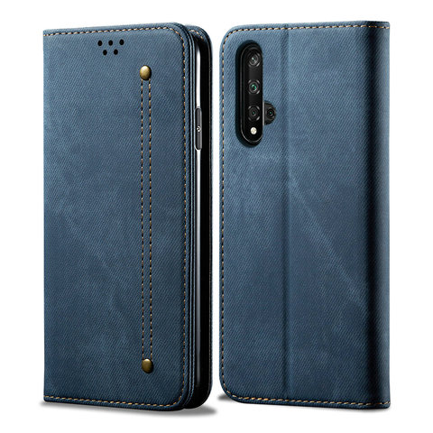 Funda con tapa Nova 5 T de 6,26 pulgadas, Funda protectora de tela sólida para teléfono Huawei Nova 5 T, Haiwei Nova T5, Nova5t, 360 ► Foto 1/6