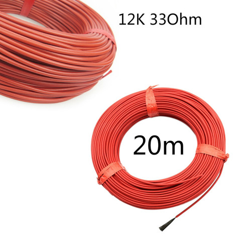 Cable de calefacción por infrarrojos de 20m, Cable de calefacción de fibra de carbono caliente de 12K para suelo cálido/casa verde ► Foto 1/1