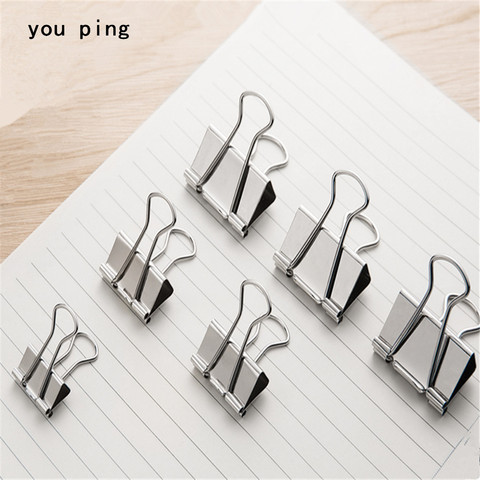 15mm 19mm 25mm 32mm 41mm 51mm platino abrazadera de papel Binder Clips marcador Clips Memo Clip escuela suministros de oficina ► Foto 1/6