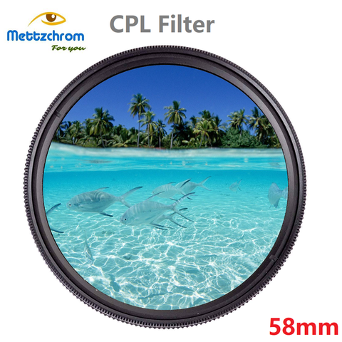 Mettzchrom CPL filtro 37 43 46 40,5mm 52 55 58mm 62 67mm 72mm 77 82 polarizador Circular filtro de polarización para Canon Nikon Sony ► Foto 1/2