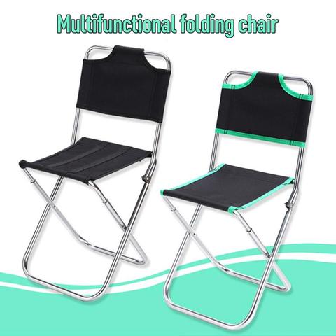 Silla portátil ultraligera plegable, asiento extensible para senderismo, pesca y acampada al aire libre, 150kg de carga ► Foto 1/6