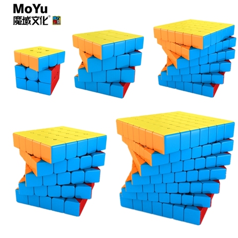 Cubo mágico MoYu meilong 3x3 4x4 5x5 6x6 7x7 cubo de velocidad profesional Rompecabezas 3x3 cubo mágico juego divertido cubo juguetes para niños MoYu meilong Magic cube profissional Speed cube magia neo game cube gear ► Foto 1/6