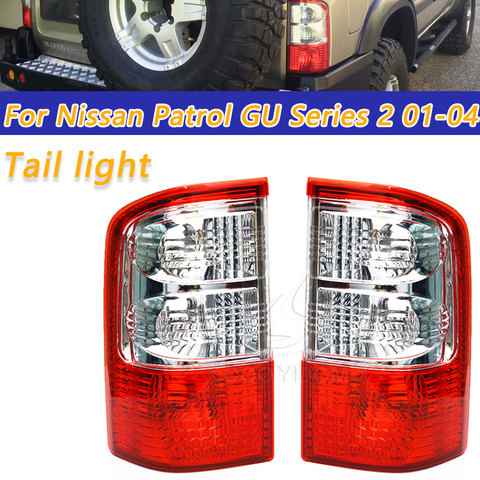 Cubierta de luz trasera de coche carcasa de lámpara de freno lado izquierdo derecho rojo para Nissan Patrol GU Series 2001 2002 2003 2004 ► Foto 1/6