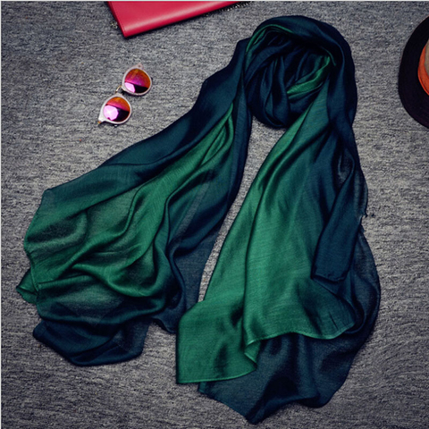 Bufandas de seda nueva para mujer, bufandas largas elegantes e informales para fiesta, en 4 colores, para verano y otoño, 2022 ► Foto 1/4