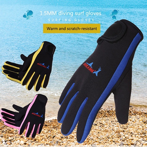 Guantes de buceo de neopreno de 1,5mm, antideslizantes, cálidos, para natación, Surf, equipo de buceo ► Foto 1/6