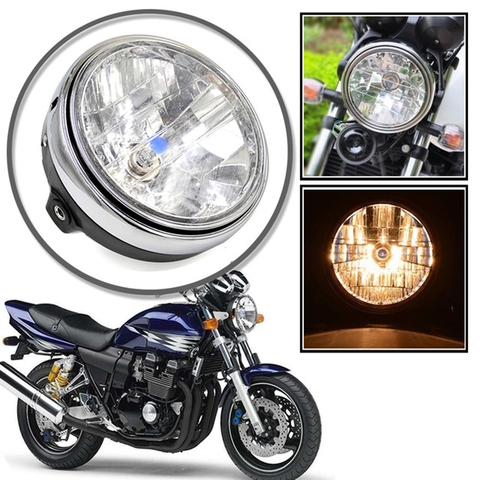 Faro halógeno de 20cm para motocicleta, faro delantero redondo cromado de 12V para Hornet 250, 600, 900, Honda CB400, 500, 1300, VTEC VTR 250 ► Foto 1/6