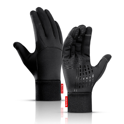 Guantes de ciclismo para hombre y mujer, de dedo completo para pantalla táctil, antideslizantes, impermeables, resistentes al viento, cálidos, térmicos, de lana, para bicicleta, Invierno ► Foto 1/6