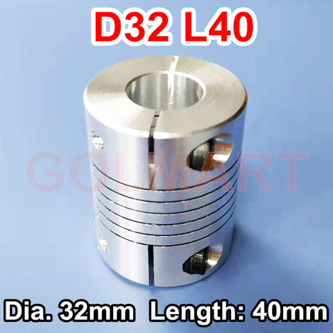 1 Uds D32 L40 eje de mordaza de Motor acoplamiento diámetro 6mm 8mm 10mm 11mm 12mm 14mm 15mm 16mm Flexible acoplador ► Foto 1/6